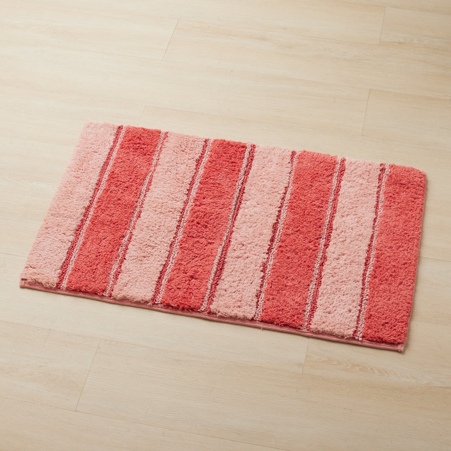 Bethany Stripe Non-Slip Plush Bath Rug