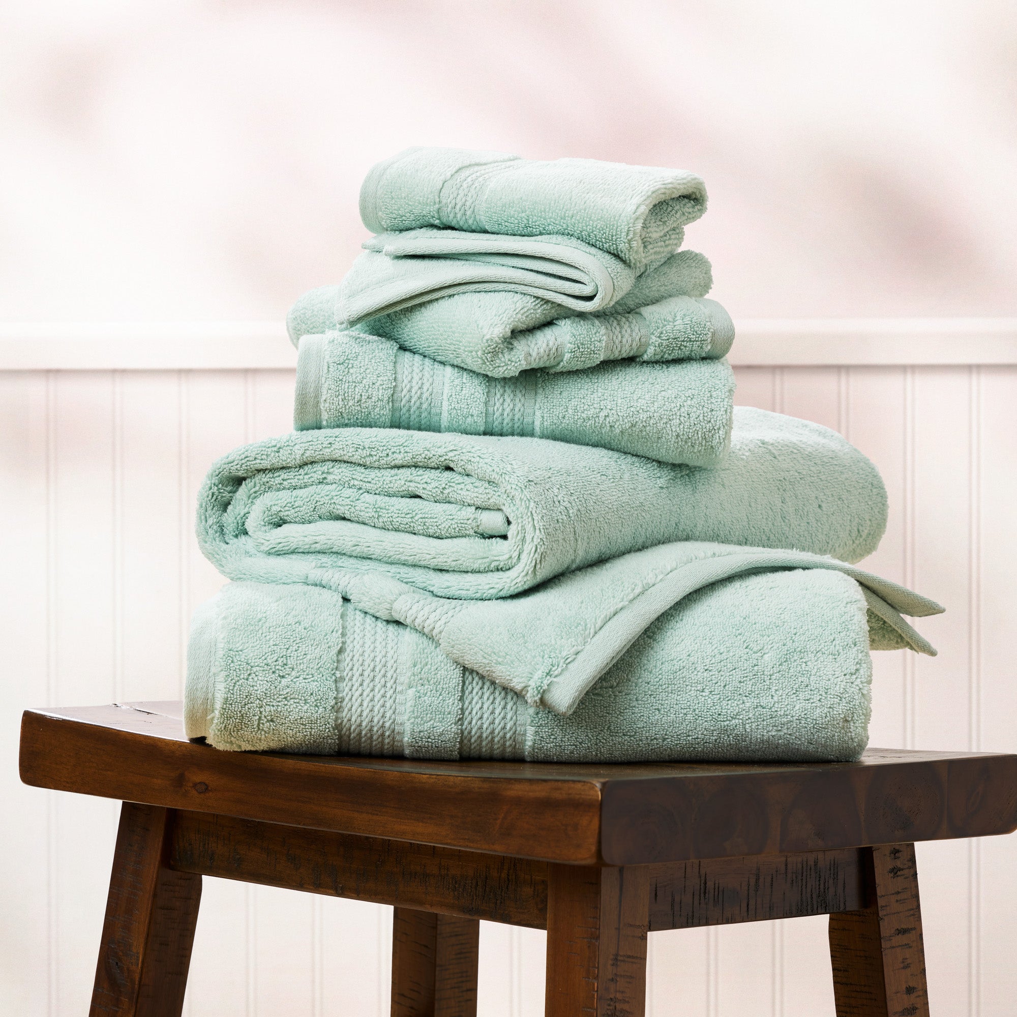 Mint green bath towel set sale