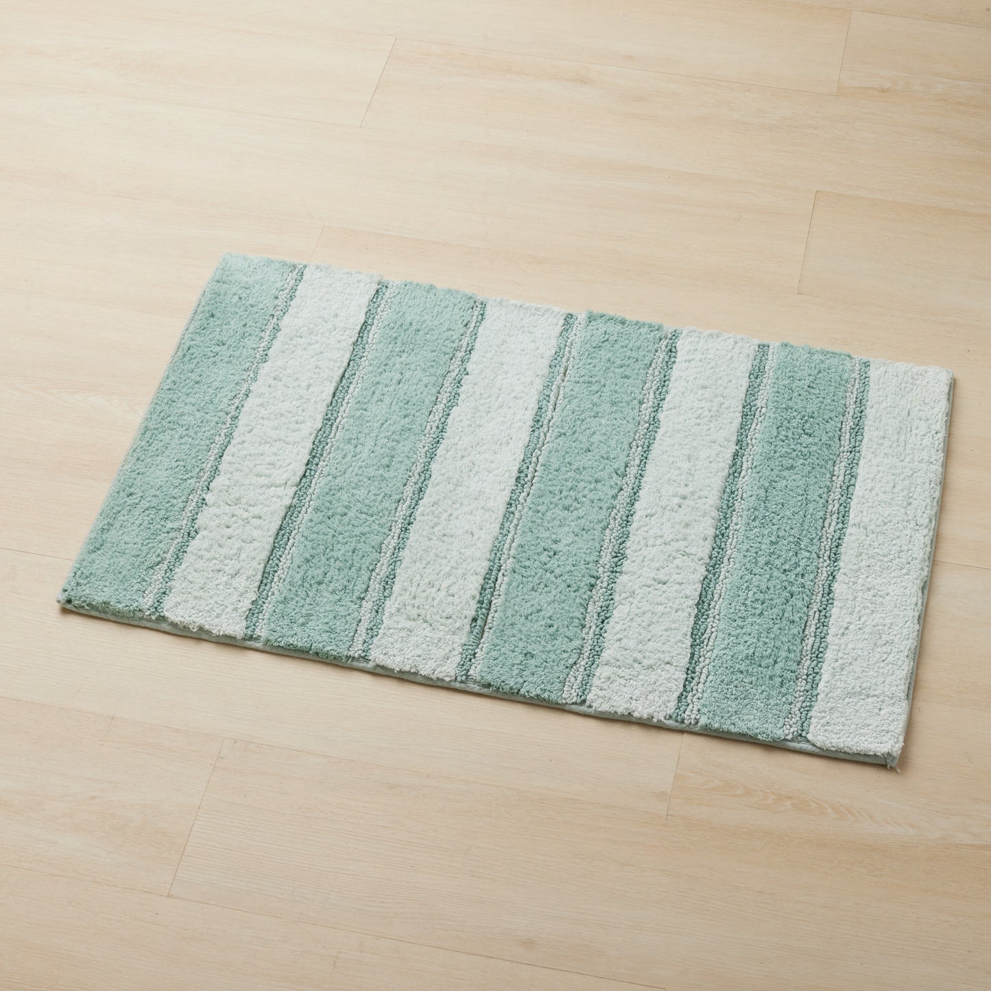 Bethany Stripe Non-Slip Plush Bath Rug