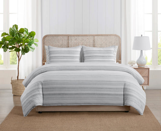 Lunette Light Grey 3 Piece Comforter Set