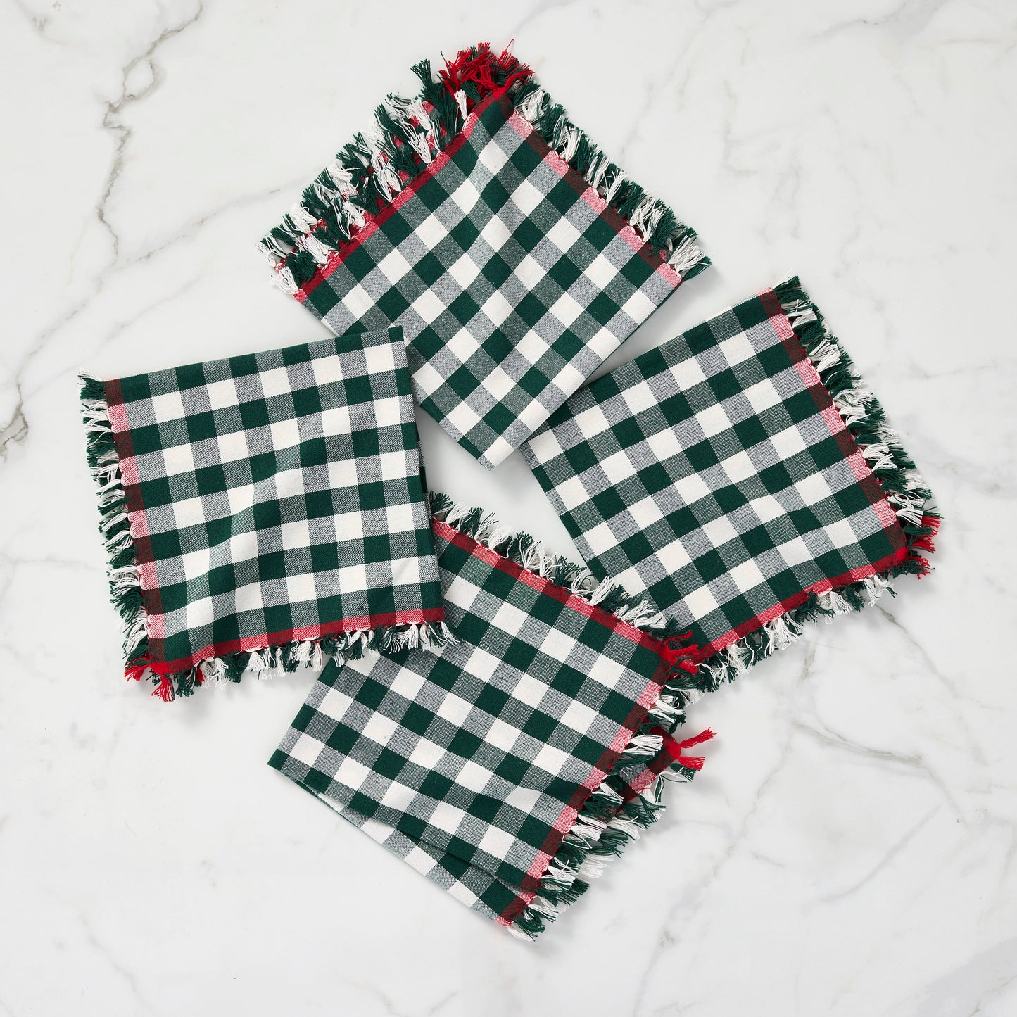 Holiday Picnic Gingham Napkins Set of 4