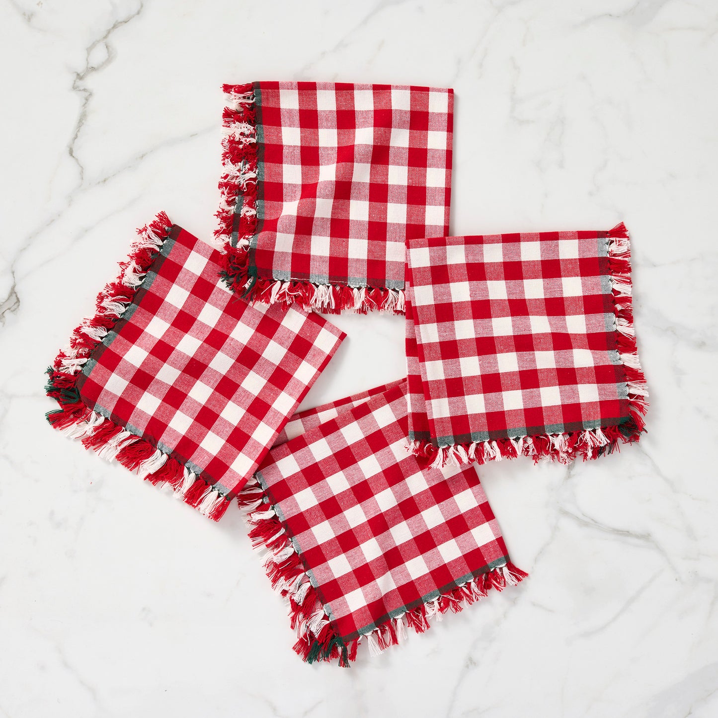 Holiday Picnic Gingham Napkins Set of 4