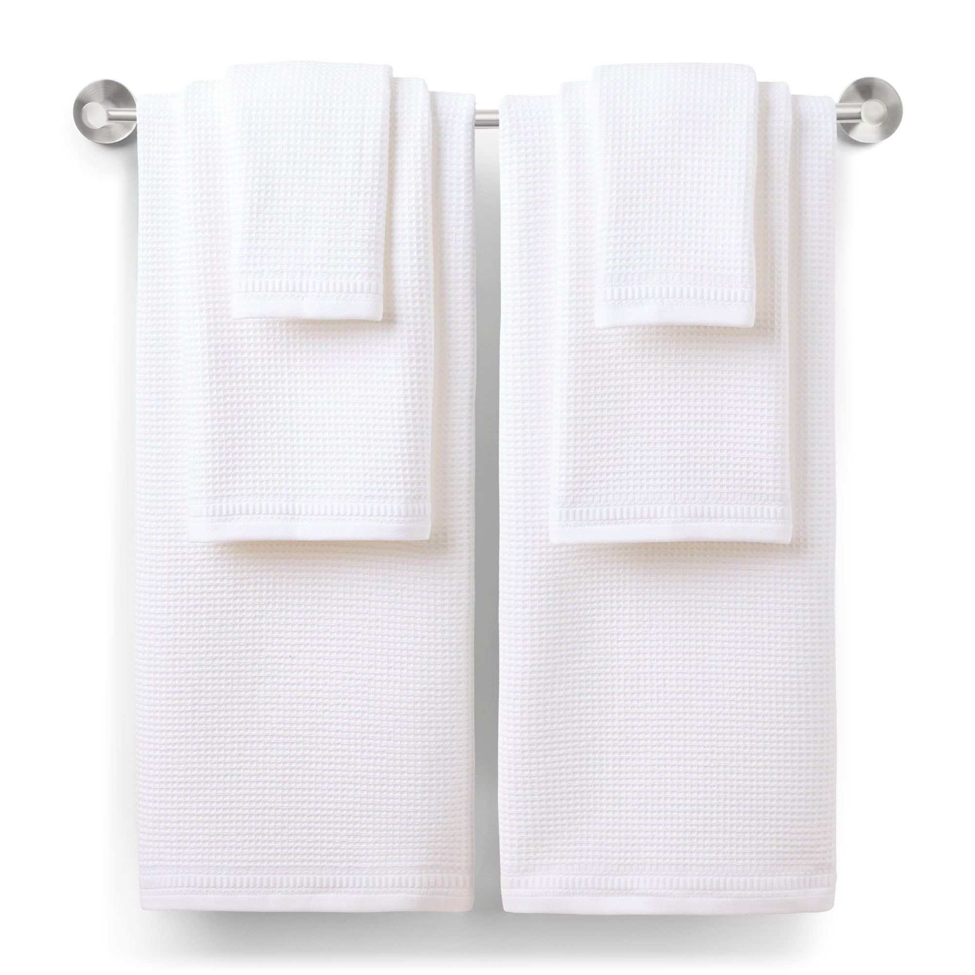 Caro Bath Towel Set White hotsell Cotton 9 pc 5 Washcloths, 2 Hand Towels, 2 Bath Towels